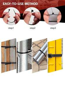100 Pcs Cable Ties Heavy Duty Zip Ties With 200 Pounds Tensile Strength For Multi-Purpose Use, Self-Locking UV Resistant Nylon Tie Wraps, Indoor And Outdoor Tie Wire.