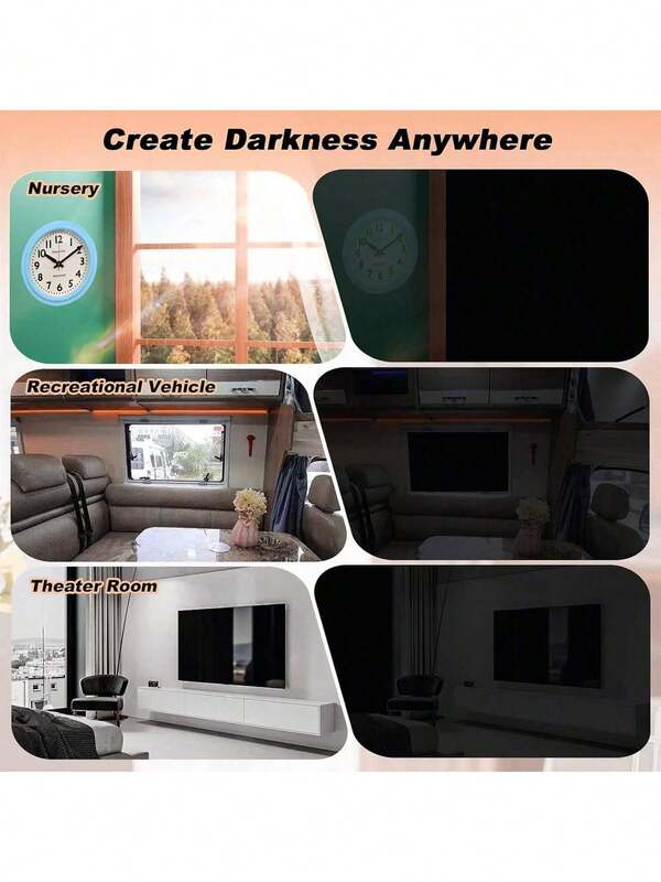TOCOZOC Cortinas Opacas Portátil, 145 x 300cm Persianas Opacas Portátil con Aislamientoérmico, Persianas Cortina para Ventanas con Cortador, Regla y Bolsas