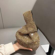 Dancing Engine Shiny Rhinestones Handmade Crystal Evening Clutch Bag Purses And Handbag  Studded Designer Handbag, Crystal Clutch Purse - Vàng - Xem 8