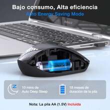 Mouse Inalámbrico Portátil 1Hora Ratón Inalámbrico RAT001 Wireless Mouse Portátil 2.4g 3 Dpi Ratón De Computadora Con Receptor Usb Para Laptop, Pc, Notebook Pilas Aa Incluidas - Multicolor - Ver 8