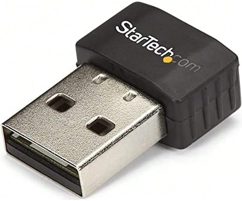 StarTech.com Micro Adaptador de Red Inalámbrica Wifi USB AC600 Externo - Wireless 1T1R 802.11ac - 2,4GHz y 5GHz - Negro - Ver 1