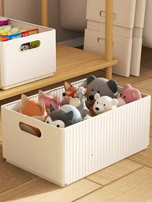 1pc Desktop Storage Box, Snacks, Miscellaneous Items, Cosmetics Box, Student Dormitory Storage Basket, Storage Box, Folding Storage Box - Multicolor - View 2