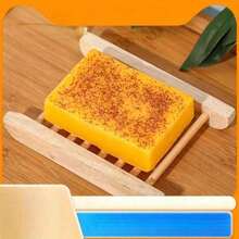 Turmeric-Infused Handmade Soap, No Alcohol, Non-Irritating, Comes With A Foam Net, Rich Lather Face And Body, And Keeps Skin Moisturized With A Light Fragrance.