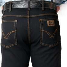 Kit 2 Men's Country Pants Plus Size With Elastane To Wear With Wide Leg Boots - Negro/Azul claro - Ver 4