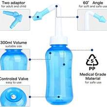 Dispositivo de Lavado Nasal de 500 ml - Manual, con Dos Boquillas, Multicolor, para Adultos y Niños - Multicolor - Ver 4