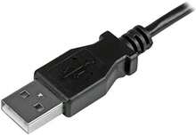 StarTech.Com 1m Micro USB Cable With Left Angled Connector - Charging And Sync Cable - Black - View 2