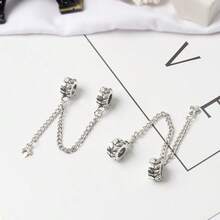 1pc Fashionable Personalized Silver, Gold, Rose Gold Multi-Element Heart Charm, Suitable For DIY Bracelet, Bangle, Anklet, Safety Chain Pendant - Chain - View 6