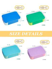 1pc Creative Minimalist Solid Color Stripe Insulated Bento Box, Square Shape With PP Cutlery Set, Multi-Color Options, High-Quality Leak-Proof Design, For Work, Daycare, School And Travel Food Storage Container To Keep Sandwiches, Fruits, Snacks And Salads Fresh - Multicolor - View 6
