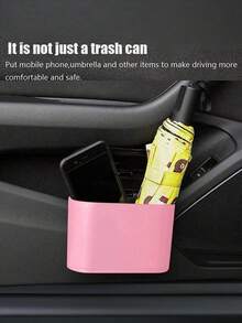 Press-Type Car Trash Can - 4 Rolls Of Garbage Bags, 1 Pack Of Cleaning Mud,Leak-Proof Portable Hanging Trash Can, Suitable For Organizing Various Types Vehicles