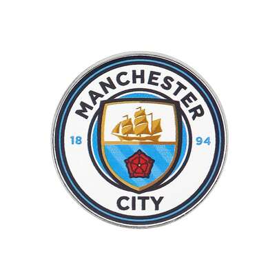 Manchester City FC Club Enamel Crest Badge (Blue/White) - 100% Mixed - (PM11153)