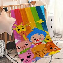 Warm Cartoon Soft Plush Cute Blanket Suitable For Sofa Living P-Plim Room Office Baby Bedroom Travel Plim Gift Flannel.Jpg - 白色 - 查看 1