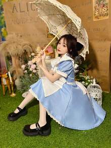 Váy công chúa Alice ở xứ sở thần tiên, trang phục Halloween phong cách Lolita nông thôn, váy dự tiệc - Nhiều màu - Xem 6