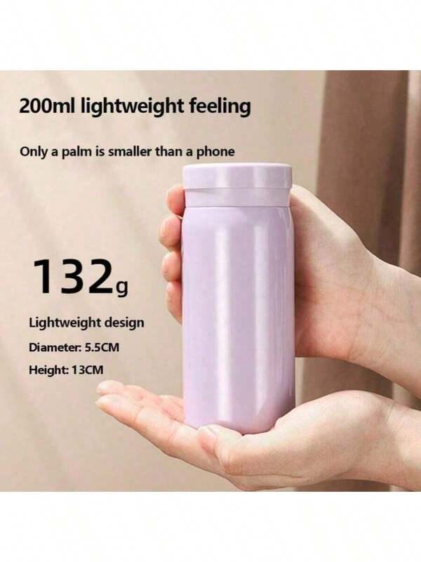 304 Stainless Steel Portable Double Wall Vacuum Insulated Bottle, 200ml/300ml, Suitable For Travel, Outdoor Activities