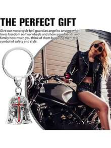 Motorcycle Keychain With Lucky Charm, Motorcycle Bell Protector, Motorcycle Bell Protector, Motorcycle Bell Protector, Motorcycle Bell Protector - Red - View 5