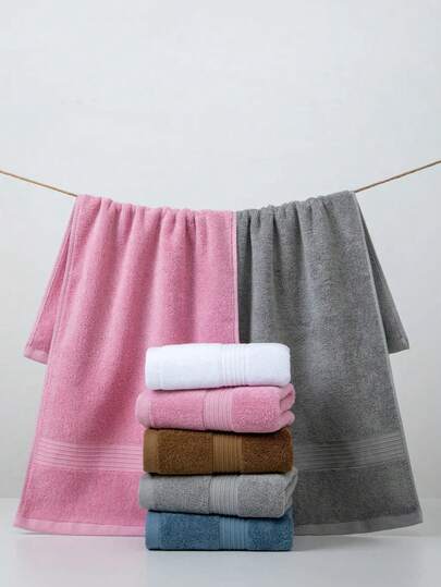 1/3/6/8条装毛巾，多种颜色可选，简约设计，尺寸为13.38*29.13英寸（约34*75厘米）长方形，适合男士、女士、情侣、成人使用，可用于洗脸、擦手，适用于家庭、浴室、酒店、健身房、旅行、厨房、沙龙、水疗中心等场所。