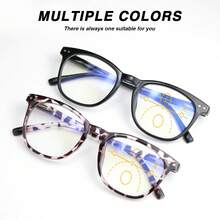 1pc Super Lightweight Large Frame Progressive Multifocal Reading Glasses, Leopard Print Design, With High-Quality Spring Hinges, Suitable For Men And Women Daily Reading - Pink Leopard Print - View 5