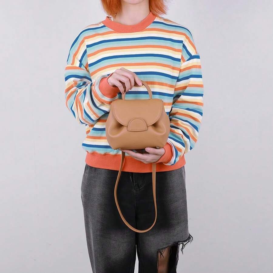 Borse a tracolla alla moda per donna - Borsa a tracolla con manico superiore in pelle di vacchetta patchwork con fossette, borsa a tracolla da donna, borsa a tracolla in similpelle di lusso firmata