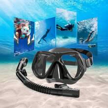 Dry Snorkeling Kit, Panoramic Wide-Angle, Tempered Glass+Silicone Material, Used For Snorkeling And Swimming - Multicolor - View 2