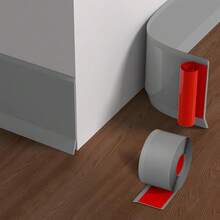 1 Roll 2m X 8cm PVC Baseboard Trim Self-Adhesive Home Decor Sticker, Flexible Bottom Molding Decor, With Wider Self-Adhesive Peeling And Pasting Groove Base, Waterproof Edging Wall Baseboard - Multicolor - View 16