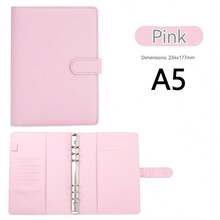 A5/A6 Size PU Leather 6-Ring Binder Notebook, 2026 Fashion Design, Personal Planner Cover, Magnetic Closure, Suitable For Office Workers, Students, Teachers, Journaling Enthusiasts, Business Professionals, Office, Study, Classroom, Commute, Home Desk, Schedule Planning, Note-Taking, Document Storage, Magnetic Closure To Prevent Page Loss