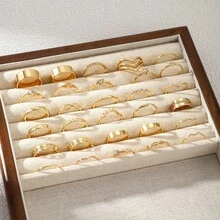 30pcs Geometric Creative Ring Set, Asymmetrical Design Rings For Women, Suitable For Weddings, Parties, Music Festivals, Holidays