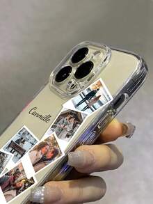 1 Stück personalisiertes Familien-, Freunde-, Paarsignatur-Foto 6 Stücke TPU transparentes 1.0 Handyhülle kompatibel mit iPhone 16 Pro Max/17/17 Pro Max/17 Air und anderen Modellen