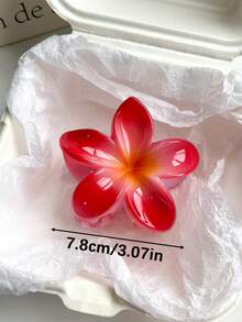 3件/1件 女款 7.8cm/3.07in 紅色、酒紅、棕色、巧克力色隨機混色 扶桑花造型輕量塑膠髮飾 - 彩色 - 查看 2
