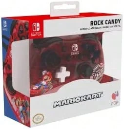 PDP Rock Candy: Mario Punch Red, Translucent USB Analog/Digital Gamepad Nintendo Switch, Nintendo Switch Lite, Nintendo Switch OLED - Red - View 1