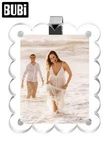 Customized Car Sun Visor Photo Frame Clip, DIY Personalized Photo Holder, Suitable For Family, Pet Dog/Cat, Boyfriend/Girlfriend Photos, Auto Accessories - Wave Style - View 13