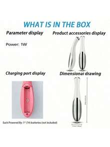 Elektrischer Augenmassagegerät mit Vibration, Faltenreduktion, Anti-Aging, Augenringe-Entfernung, Schönheits-Gesichts- und Augenpflege-Stift