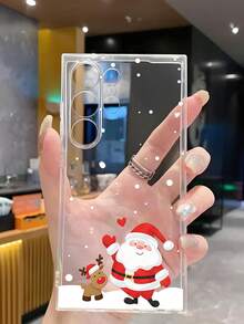 1 chiếc ốp lưng điện thoại mềm hình ông già Noel và tuần lộc, tương thích với iPhone 17/17 Air/17 Pro/17 Pro Max, Honor, Redmi, Galaxy A04e/12/A13/A14/A34/A50/A52/A53/A54/S21/S22/S23/S24/S25/S25Ultra, 6A/7A/8A, 12T/13T - Trong sáng - Xem 5