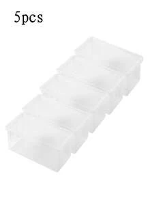 1pc/3pcs/5pcs Large-Capacity Transparent Pencil Case | Plastic Pencil And Crayon Organizer Box With Paint Finish | Stationery Storage For Colored Pencils, Markers, Watercolor Pens