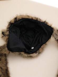 1 件女士豹纹仿皮草耳套，保暖防风，时尚、可爱、有趣，适合日常、休闲、派对、理想礼物，秋冬 - 豹紋 - 查看 9