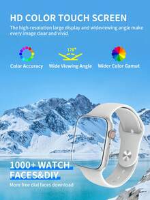 Microwear 2.07" Touch Screen Smart Watch, Unisex, Compatible With Android & IOS Phones, Heart Rate Monitoring, Blood Oxygen Tracking, Sleep Monitoring, IP68 Waterproof, Rose Gold - Rose Gold - View 8