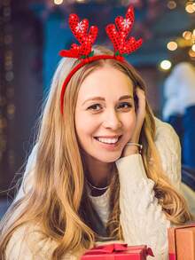 12/6件装圣诞节假日头饰，可爱的圣诞树和圣诞老人造型头饰，为圣诞派对、礼物和拍照增添节日气氛 - 彩色 - 查看 2