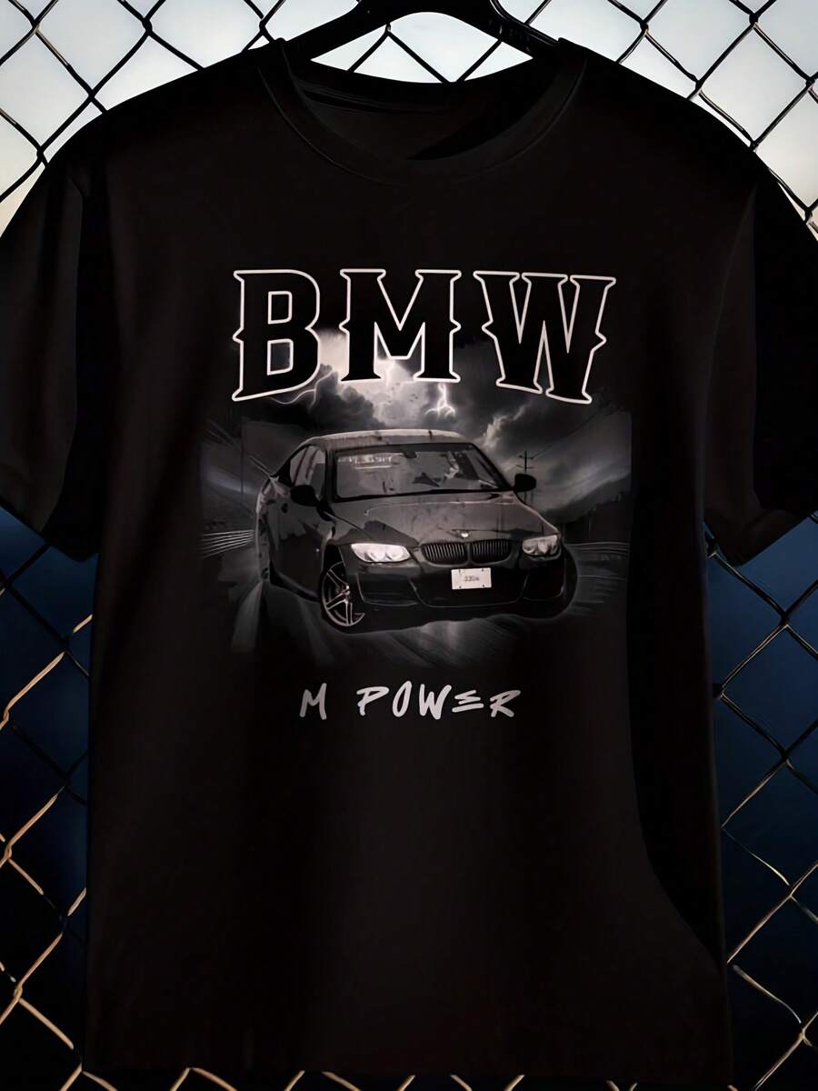 Car Enthusiast Uni Tee, BMW E92 E93 Coupe M3 320d Sedan Black Grunge R Shirt, Gift For Car Lover, Faded Design - 款式30 - 查看 1
