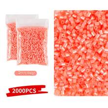 2000 piezas Súper paquete grande de cuentas - Cuentas pequeñas de 2.6 mm, adecuadas para manualidades DIY, cumpleaños, San Valentín, Halloween, decoraciones de fiesta - Compatibles con Perler, cuentas de fusión, hacer slime - Cuentas a granel para manualidades DIY, regalos de fiesta de cumpleaños, proyectos escolares - Cuentas para hacer joyería, materiales para hacer pulseras, kit para hacer pulseras, suministros para hacer joyería, cuentas para hacer pulseras, accesorios para hacer joyería