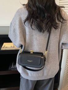Women's Fashion Trapezoid Handbag, Elegant Minimalist Design, Versatile Shoulder/Top Handle, Large Capacity - Black - View 4