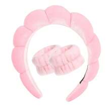 Dây đeo cổ tay giặt bằng sợi nhỏ thời trang Scrunchies Băng đô phồng Băng đô bọt biển dùng để rửa mặt, trang điểm khi tắm, chăm sóc da - Nhiều màu - Xem 10