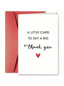 1/2/5/10 Stück einfache Dankeskarte mit Umschlag, witzige Dankeskarte für Männer und Frauen, Dankeskarte als Geschenk für Lehrer, Chef, eine kleine Karte um ein großes Dankeschön zu sagen