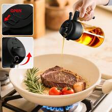 1 Peça Frasco Borrifador/Gotejador de Vidro 2 em 1 de 16 Oz/470 ml, Borrifador de Azeite, Acessório de Cozinha, Adequado para Cozinhar, Airfryer, Fritar, Grelhar, Salada, Dispensador de Óleo de Cozinha de Função Dupla, Borrifador Premium com Controle de Porção