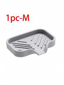 1pc Silicone Soap Dish With Drainage Function - Anti-Splash, Non-Slip Countertop Mat, Suitable For Kitchen And Bathroom Sink
