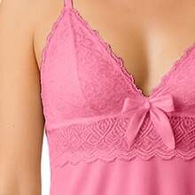 Sexy Doll Shorts Women's Lace Pajamas Without Pads Comfortable - 藏蓝色 - 查看 5