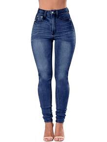 Women's High Waisted Jeans For Women Distressed Stretch Jeans For Women Ripped Butt Lift Jeans Denim Pants - 118lb - Xem 12