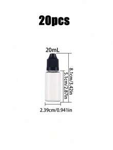 纖細滴管瓶 5ml/10ml/20ml/30ml/50ml 空可擠壓眼藥水瓶 PET 可擠壓液體滴管瓶蓋，適合返校與旅行，便攜輕巧旅行配件 - 彩色 - 查看 16