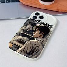Ins Style Popular Racing Anime Retro Character Pattern Phone Case For Apple  16 16e 15 14 13 12 Mini 11 Pro Max X XR XSMAX 8 7 E Plus 3D Wave Cream Texture Soft Case Back Cover Simple Fashion - Black - View 3