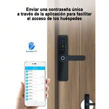 cerradura de puerta inteligente TTlock Bluetooth/Tuya Wifi contraseña de huella digital 13,56 MHZ tarjeta IC sin llave Smartlife Home - 22x180 - Ver 2