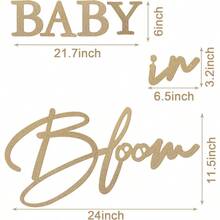 DBaby In Bloom Sign 16 X24 Felt Letter Baby Shower Sign Baby In Bloom Party Decor Backdrop For Boy Or Girl Baby Shower Gender Reveal 1st Birthday Gillter Gold - 閃光金 - 查看 2
