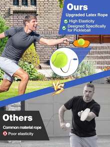 Pelota De Tenis Entrenador,Herramienta de entrenamiento de tenis,Entrenador de Tenis de Práctica 3 Pelotas de Tenis con Cuerdas,herramienta de entrenamiento para principiantes, niños y adultos - 1 - Ver 2