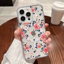 Teléfono: Funda magnética transparente de alta definición con diseño de flor rosa, resistente a caídas. Compatible con phone 16/16 Pro/16 Pro/16 Plus/15/ 15 Pro/ 15 Pro/ 15 Plus/ 14/ 14 Pro/ 14 Pro/ 14 Plus/ 13/ 13 Pro/ 13 Pro/ 12/ 12 Pro/ 12 Pro/ 11/ 11 Pro/ 11 Pro/ X/ XS/ S22/ S22 Plus/ S22 Ultra/ S23/ S23 Plus/ S23 Ultra/ S24/ S24 Plus/ S24 FE/ S24 - transparente - Ver 4